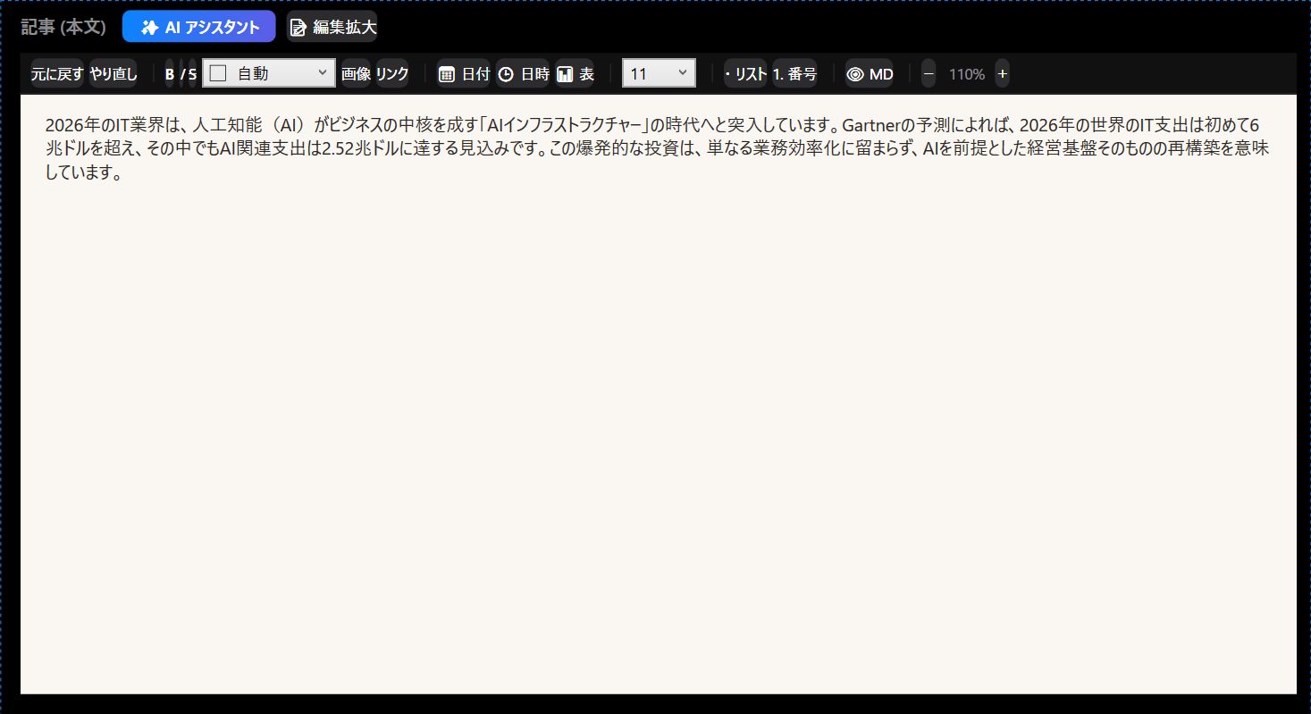 記事（本文）を書く